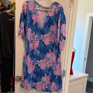 Lilly Pulitzer Blue and Pink Floral Dress